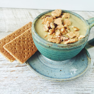 Zucchini Bread Inspired Smoothie Bowl with Walnut Graham Cracker Crumble