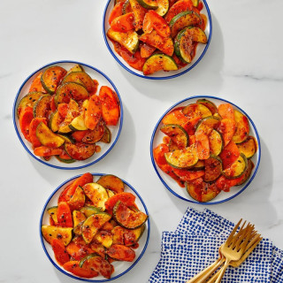 Zucchini &amp; Carrot Sauté with Togarashi-Soy Glaze