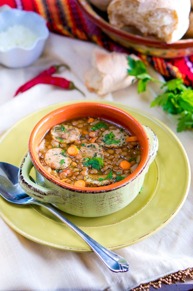 Italian Lentil Soup with Sausage