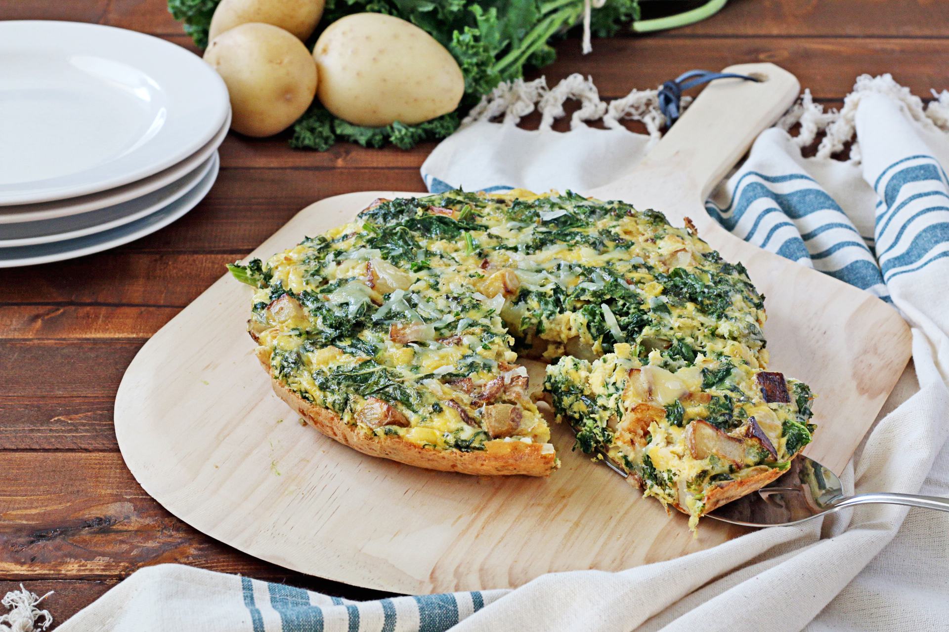Potato, Kale, and Pecorino Frittata