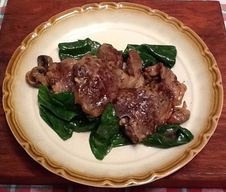 Loin Lamb Chops with Fresh Spinach and Mushroom BigOven