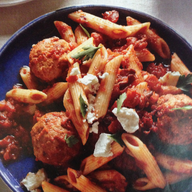 OnePot Penne with Turkey Meatballs BigOven