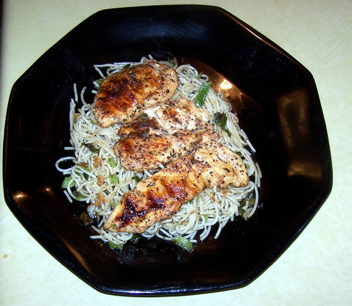 Spaghetti with Olive Oil, Green Onion, and Garlic BigOven