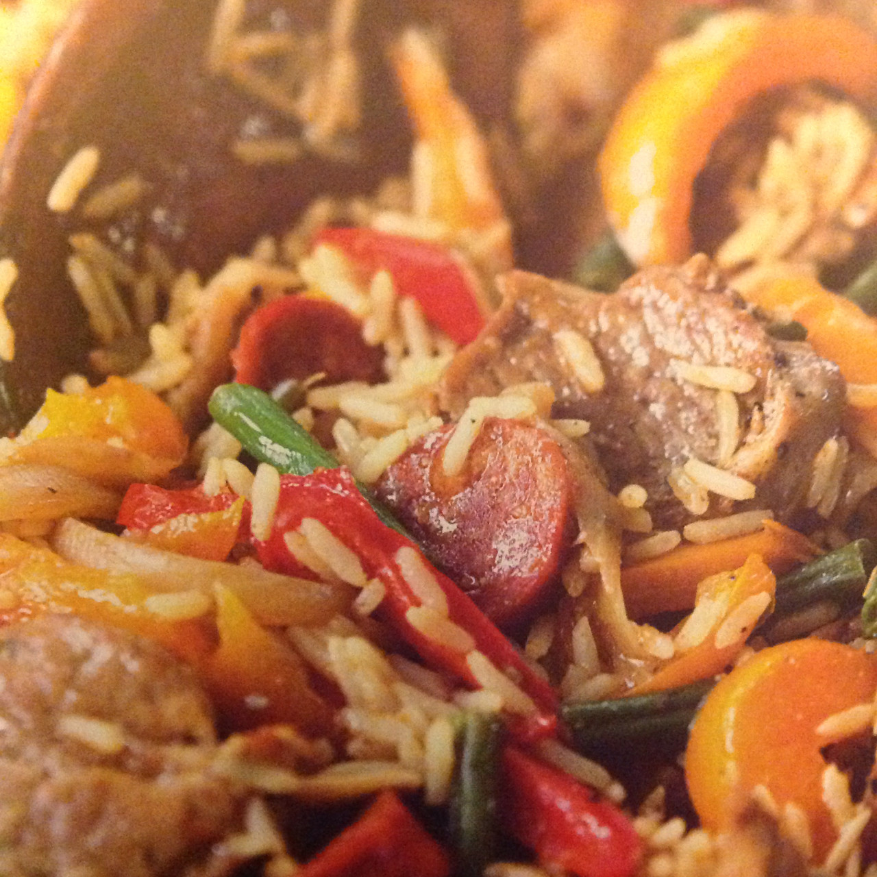 All in one spicy pork and rice