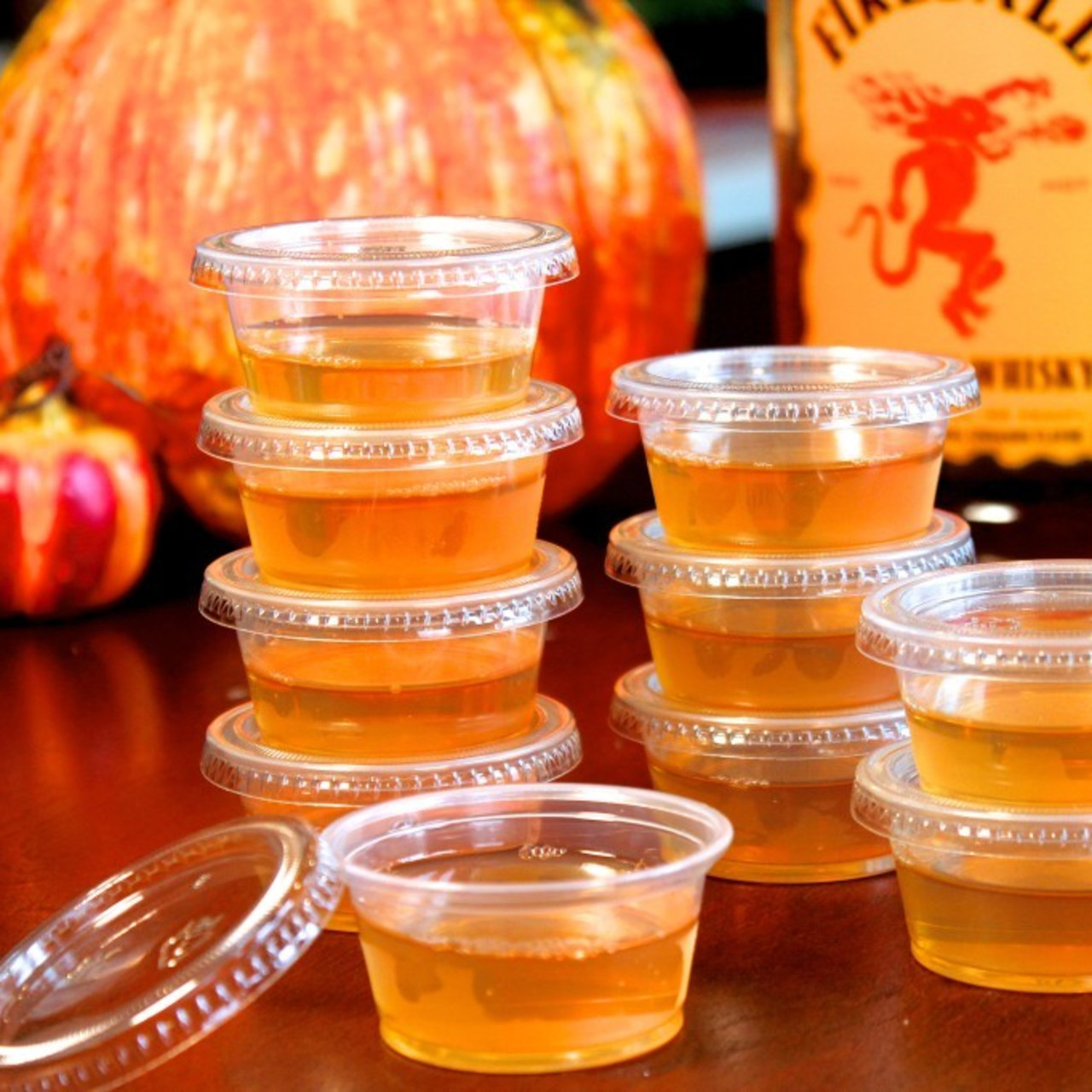 Green apple fireball jello shots