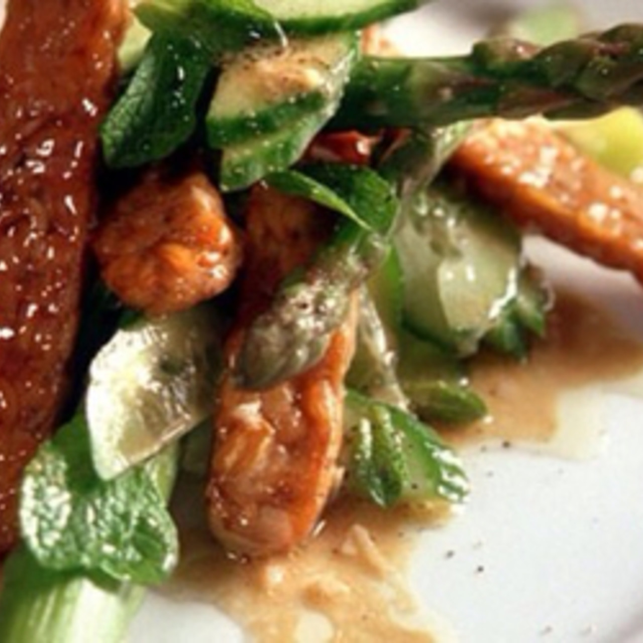 Asparagus and tempeh dijonnaise salad