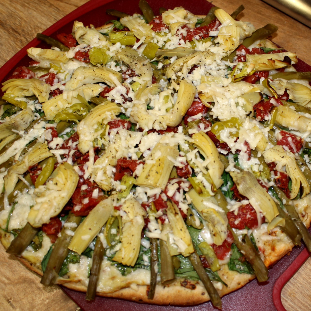 Asparagus & Artichoke Veggie Pizza