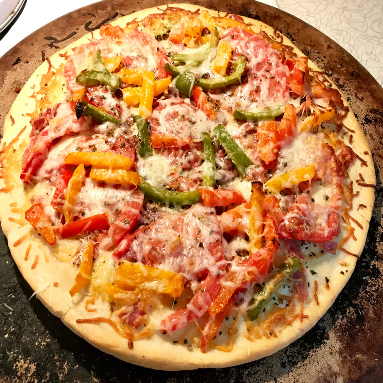 Authentic Italian-style pizza with generous toppings