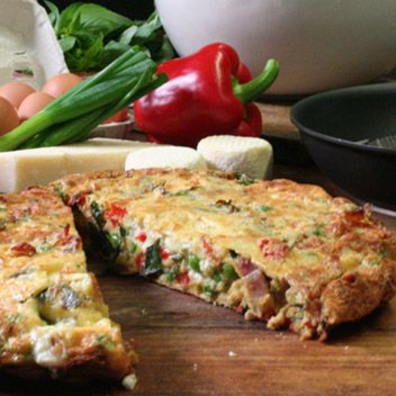 Bacon and Peas Frittata