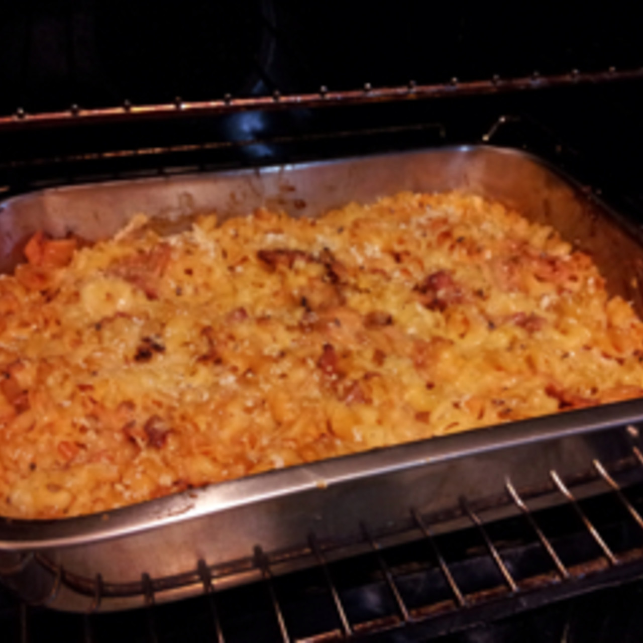 chicken bacon macaroni and cheese casserole