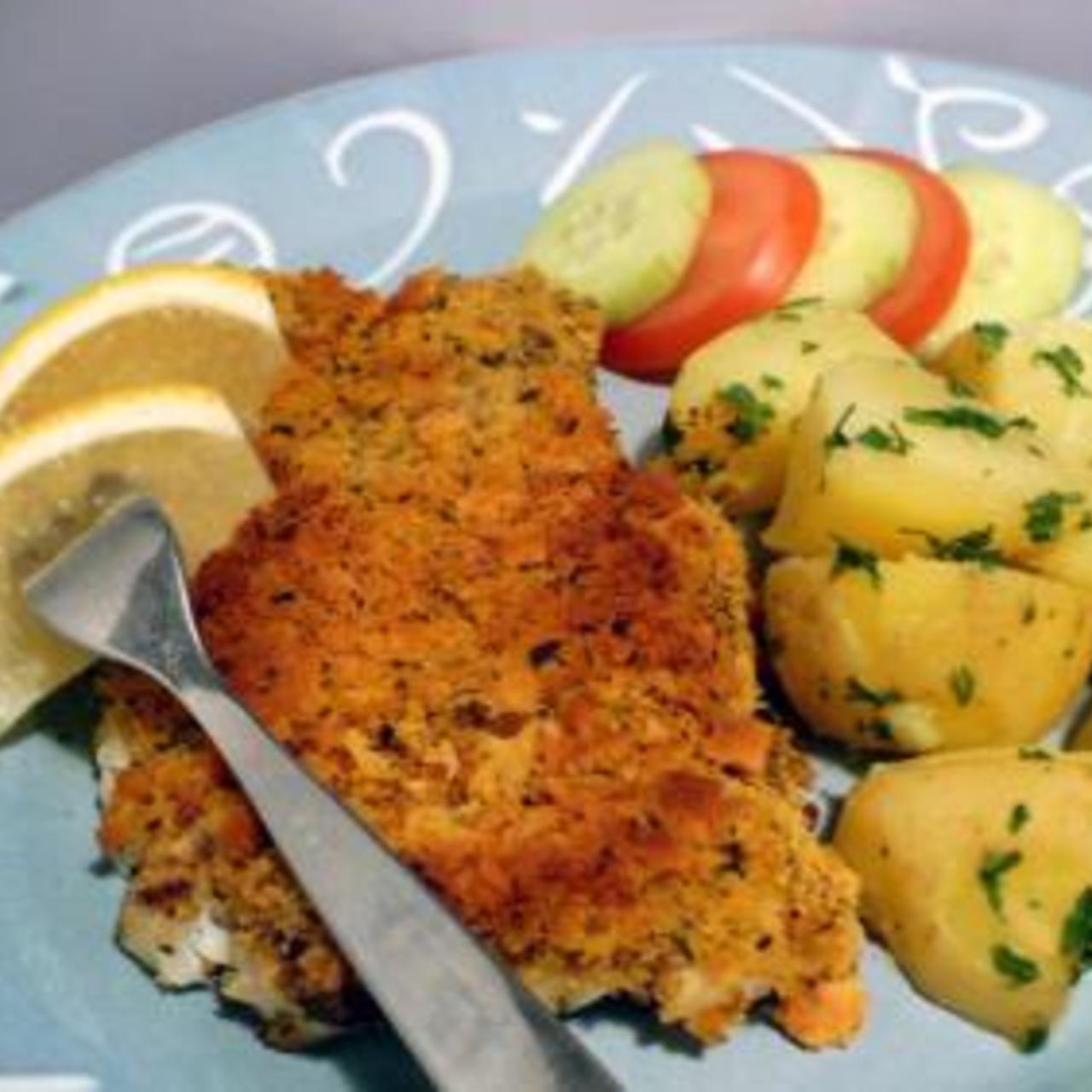 baked cod with ritz cracker topping mayonnaise