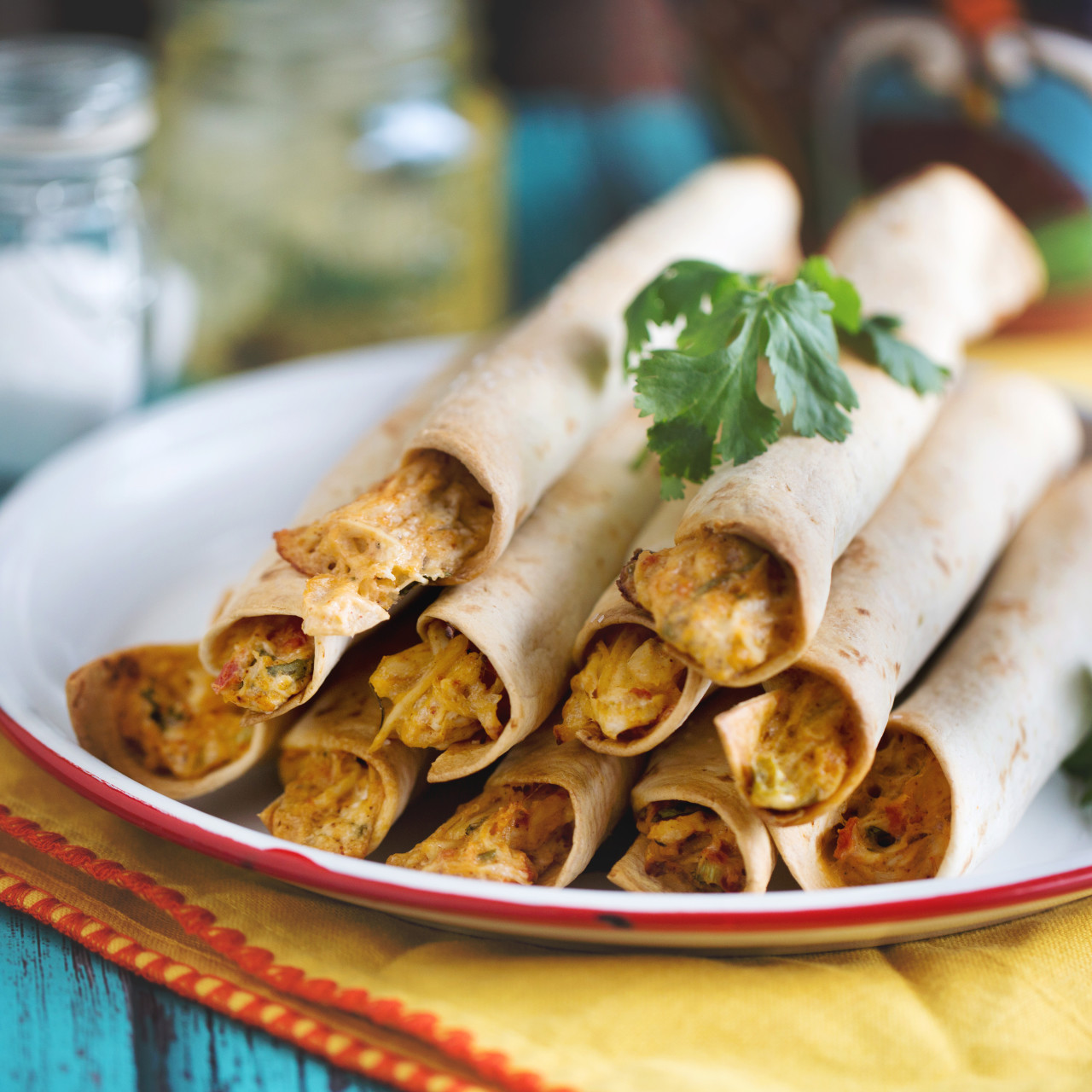 Baked Creamy Chicken Taquitos