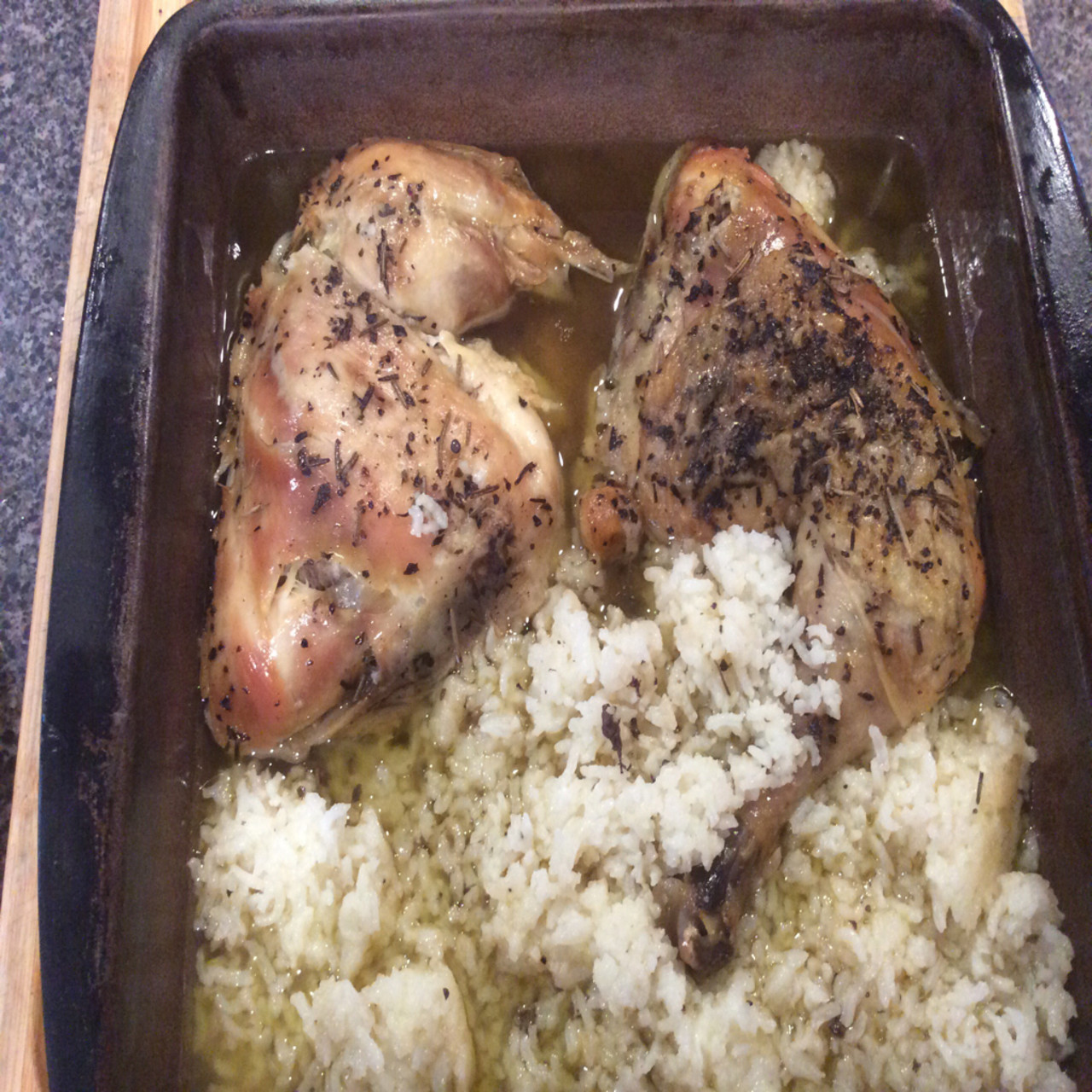 Baked Split Chicken Breast or Leg Quarters