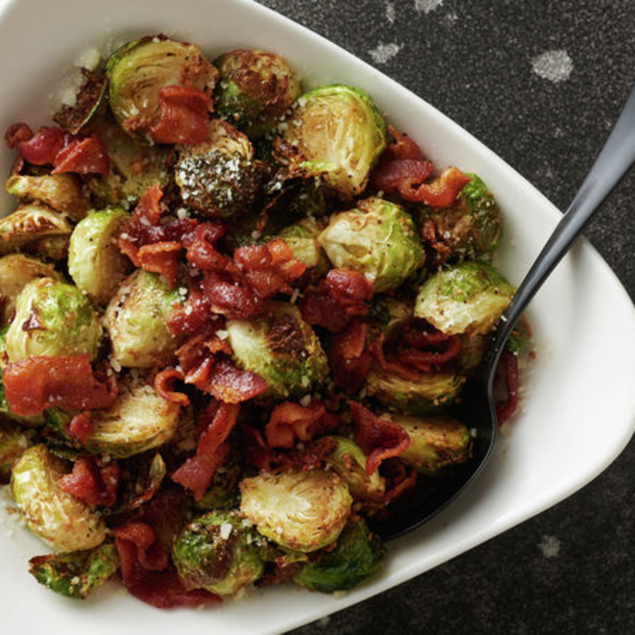 Air Fryer Balsamic Bacon Brussel Sprouts