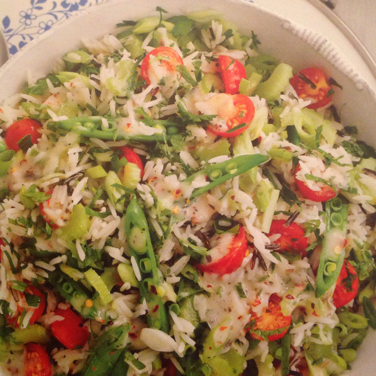 Basmati and wild rice salad