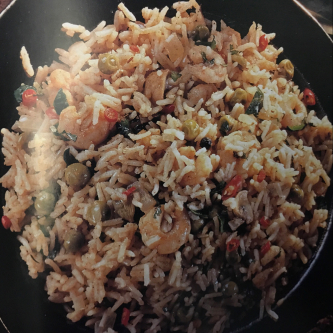 Basmati Mushroom Rice with Prawns