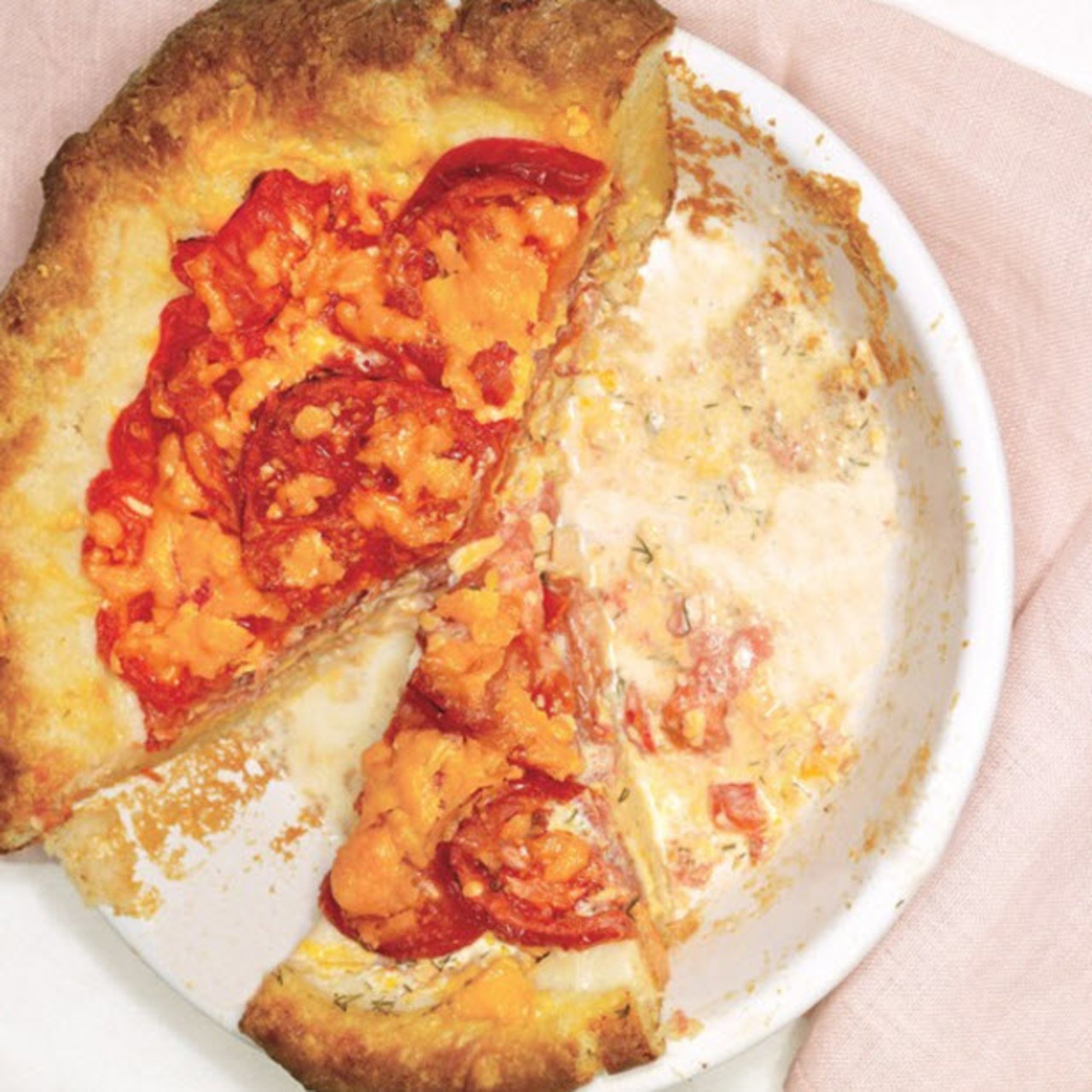 Brunch Tomato and Cheddar Pie