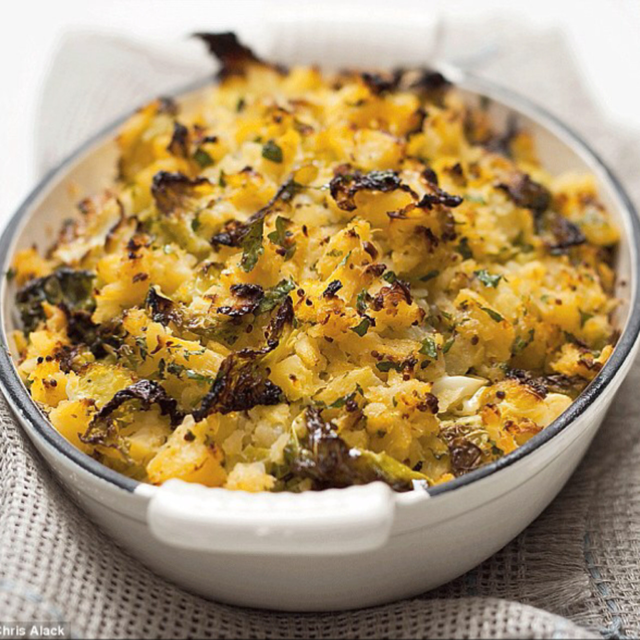 Bubble and squeak hash pie