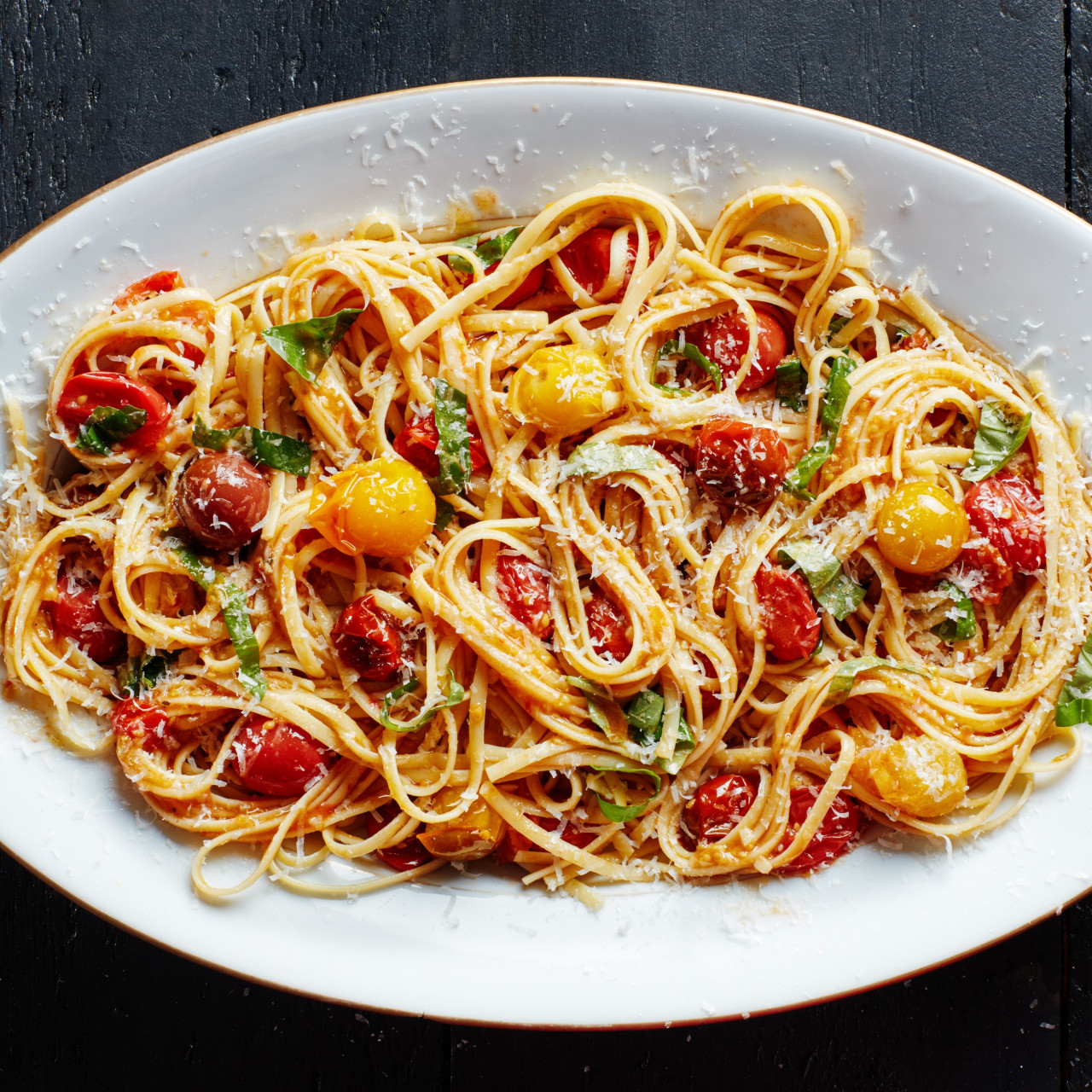 Bucatini with Cherry Tomato Sauce and Fresh Sage - Milk