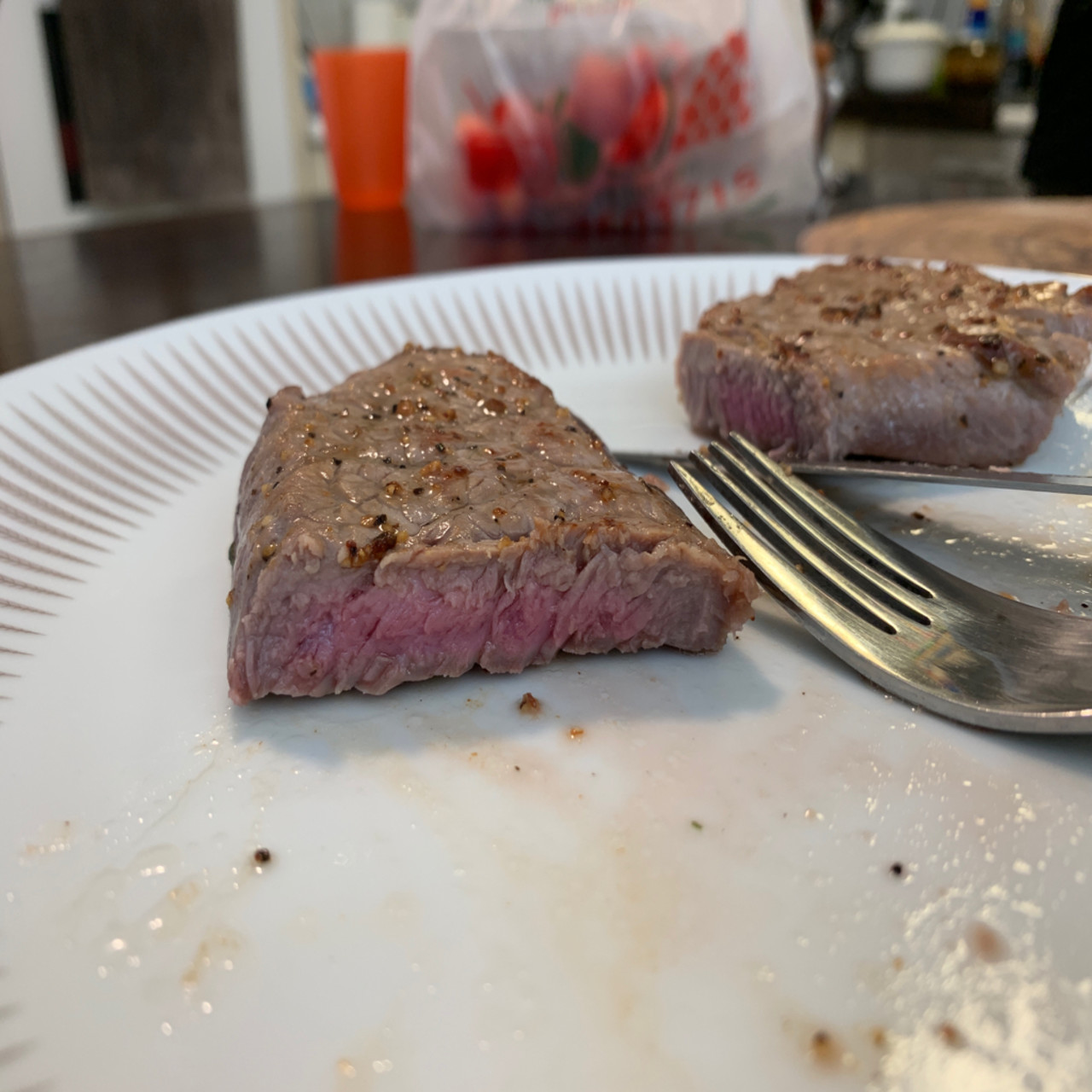 Buttery thyme and garlic steak
