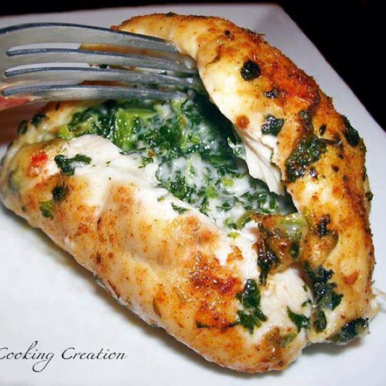 Cajun Chicken Stuffed with Pepper Jack Cheese & Spinach