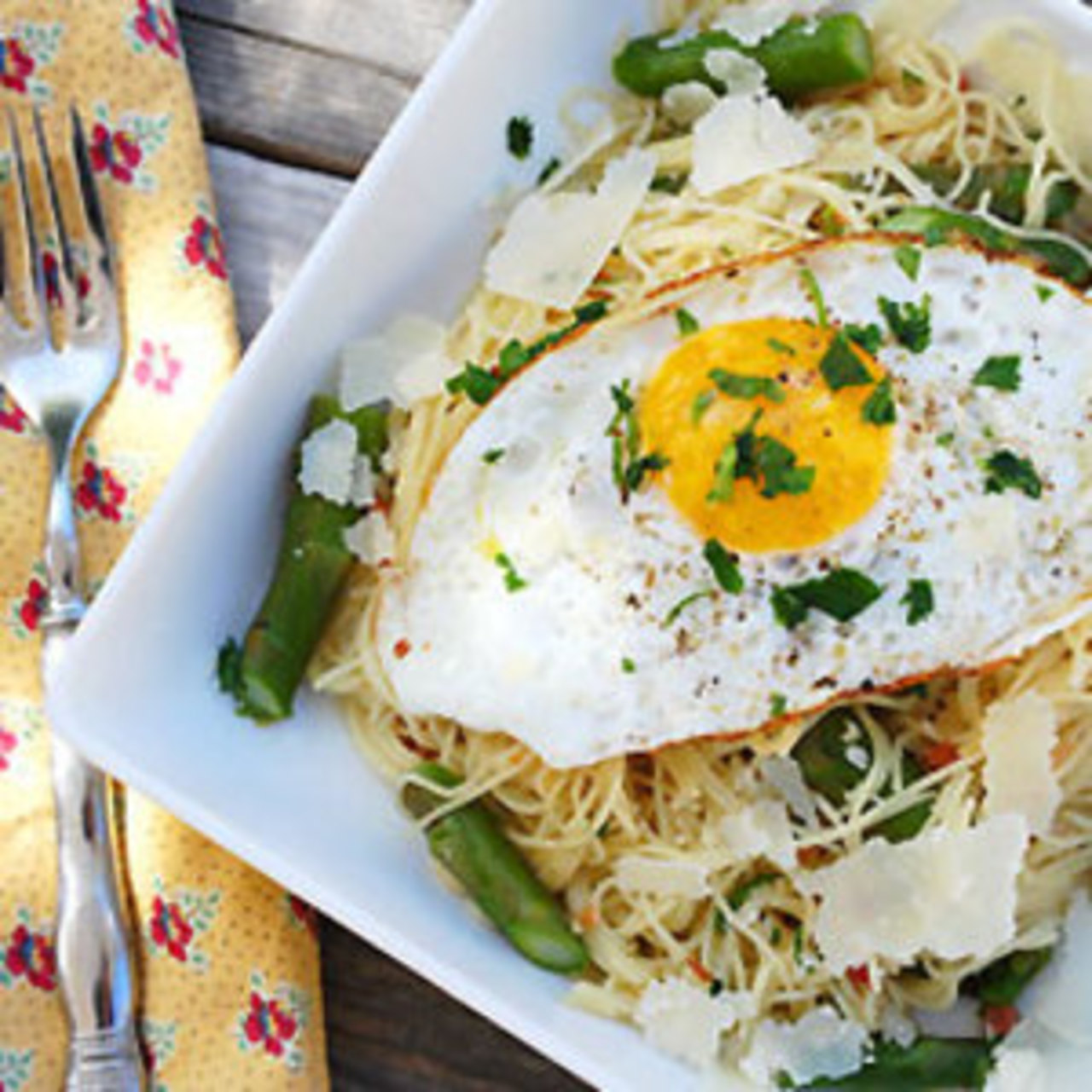 Capellini with Asparagus and Pancetta