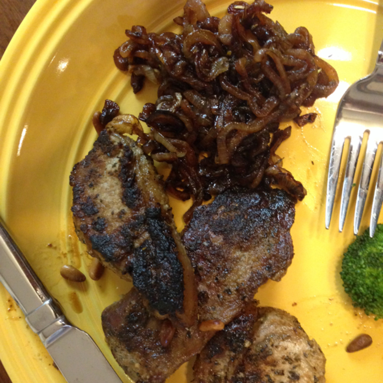 Caramelized Italian Pork Chops with Sweet Onion Jam