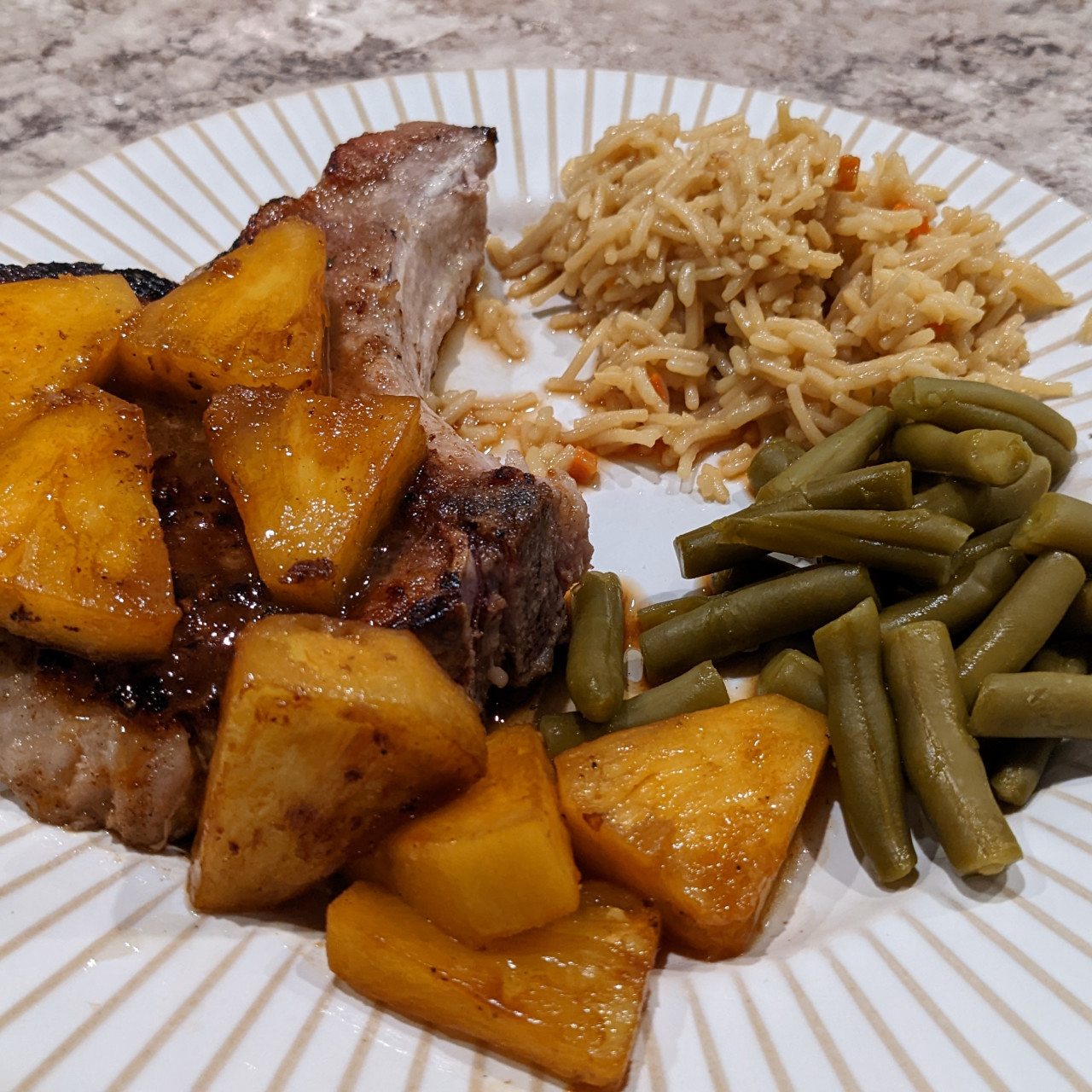 Caribbean Jerk Pineapple Pork Chops