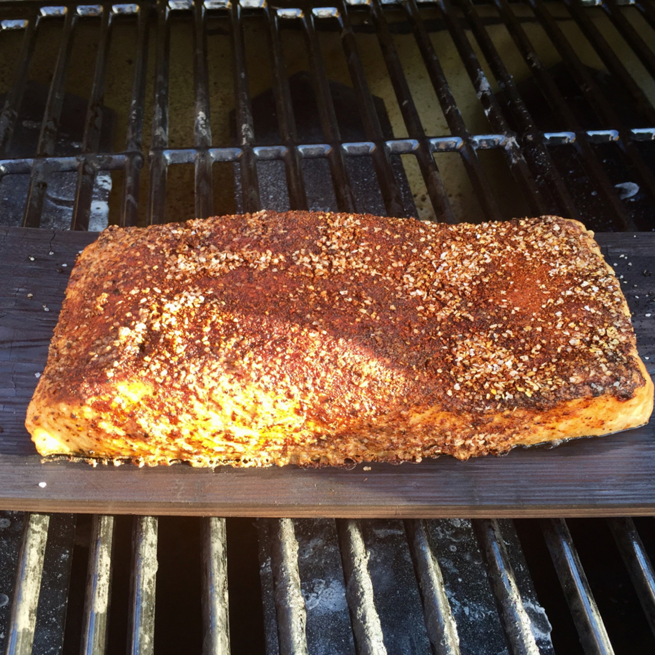 Cedar Planked Salmon with Spice Rub