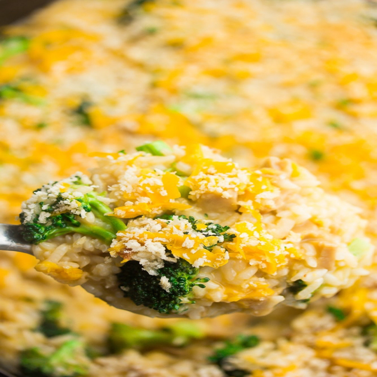 Cheesy Chickpea + Broccoli Casserole