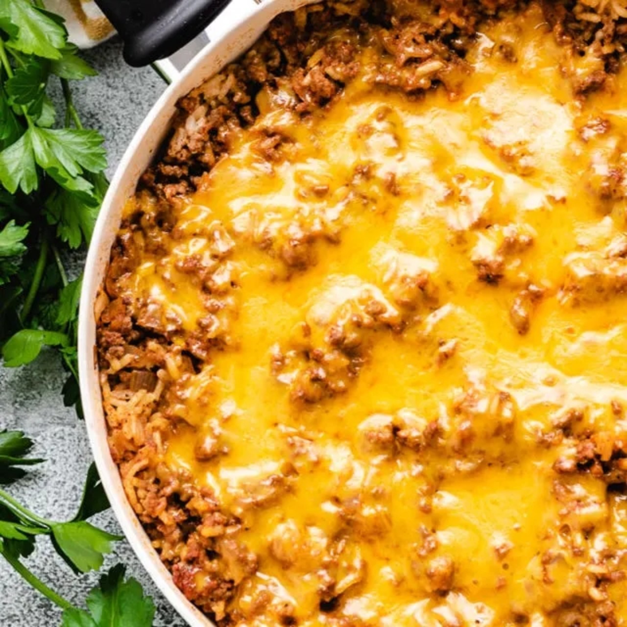 Cheesy Hamburger Rice Casserole
