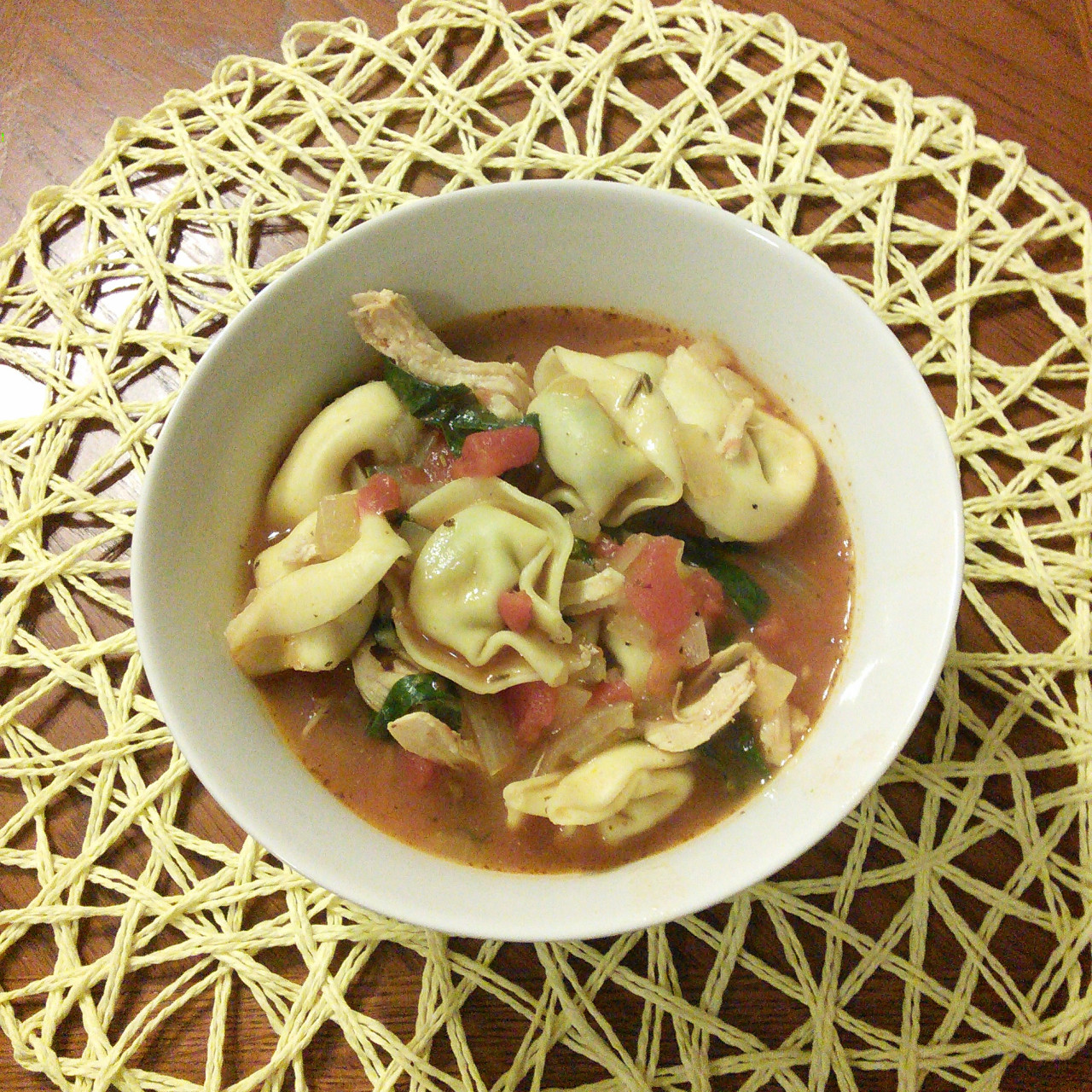 Chicken and Tortellini Soup w/ Kale
