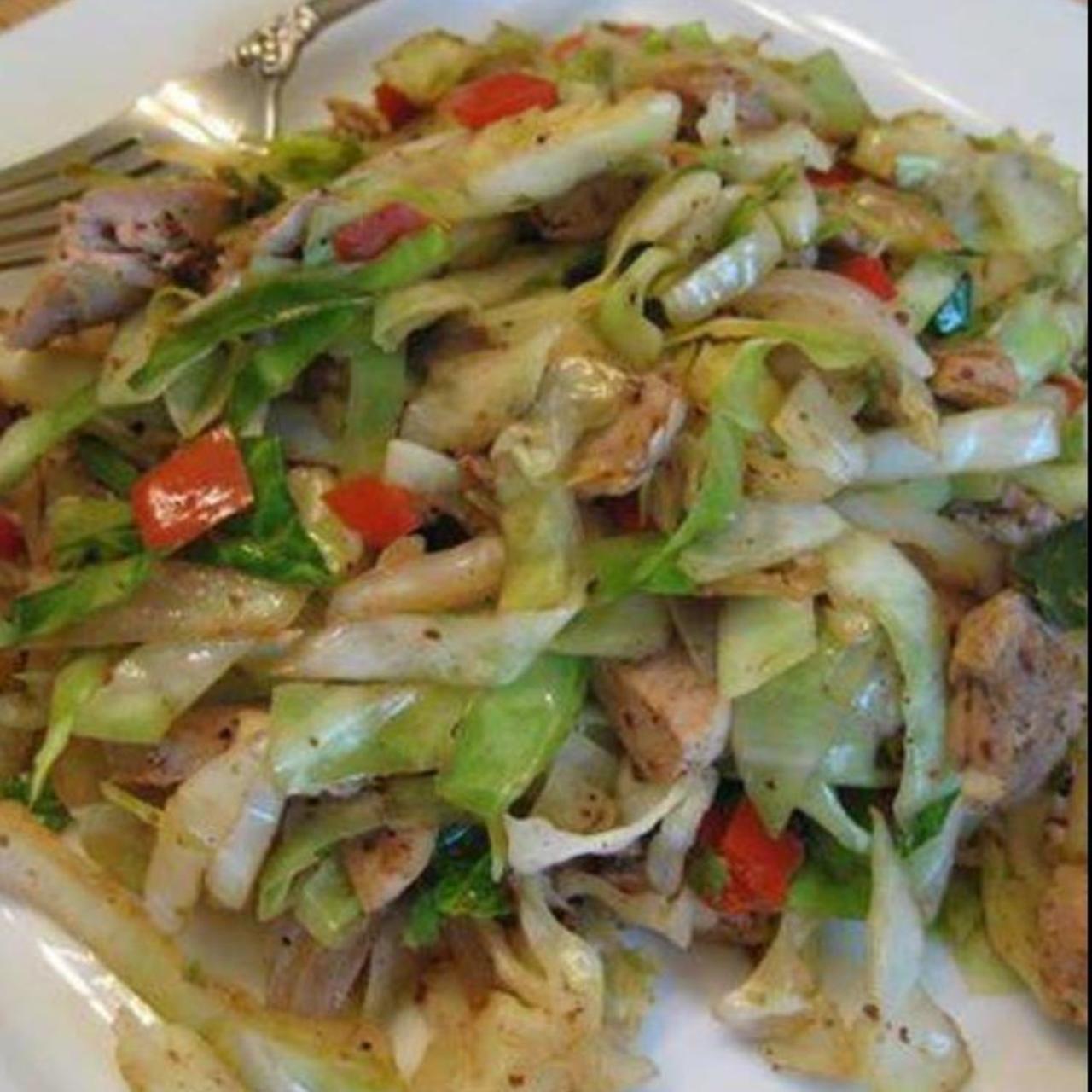 Chicken Napa Cabbage Stir Fry (healthy, easy)