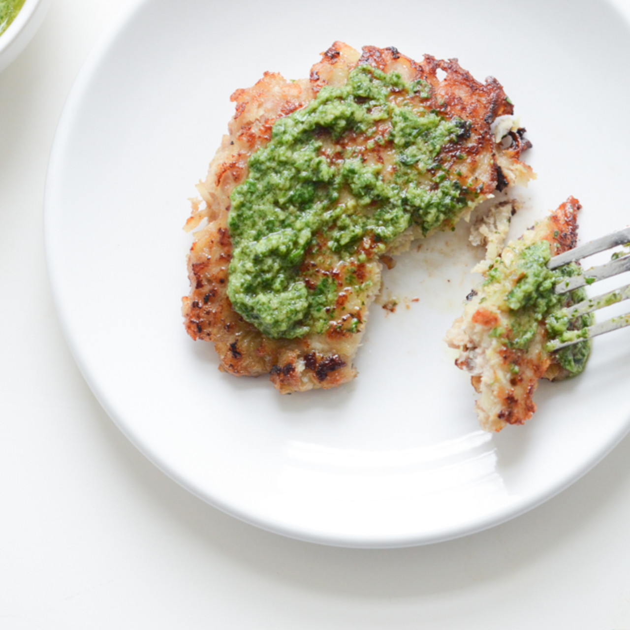 Chicken Hash Brown Patties with Pesto (PALEO, AIP)