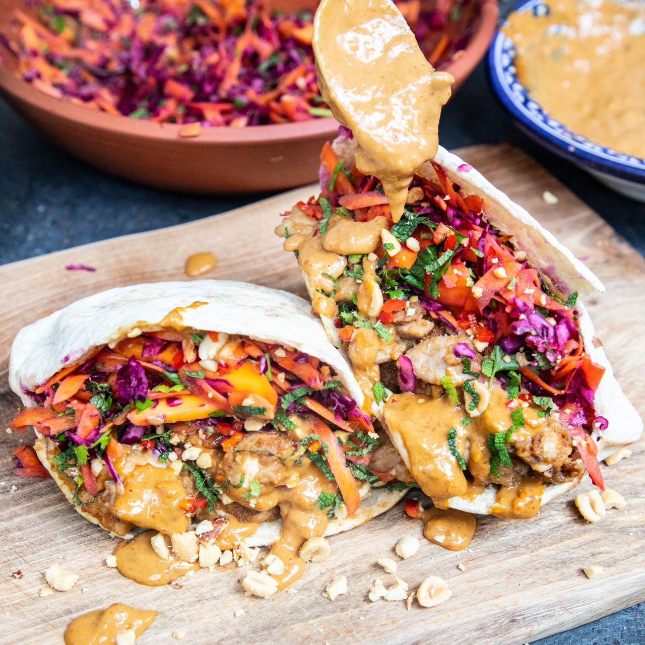 Chicken Satay Pitta