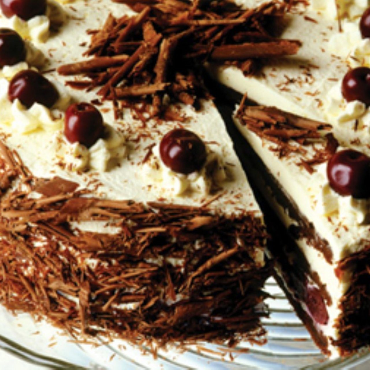 Chocolate And Black Cherry Gateau