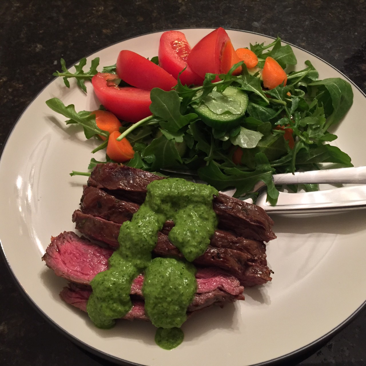 Cilantro Lime Skirt Steak & Chimichurri Sauce