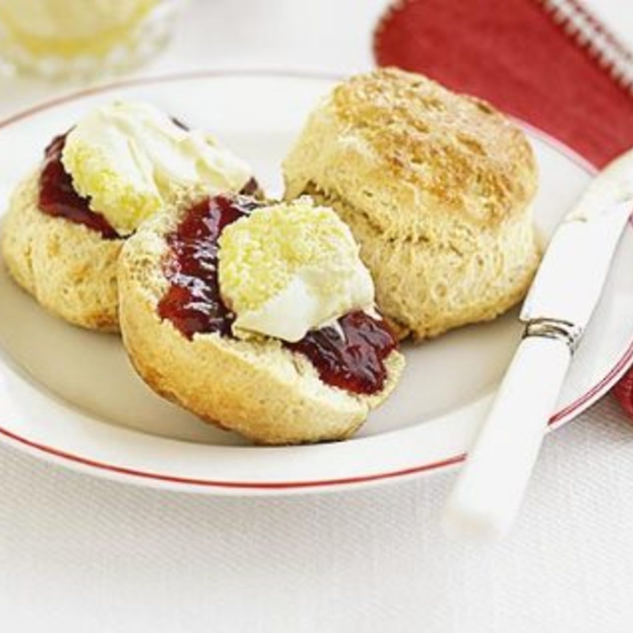 Classic Scones With Jam Clotted Cream