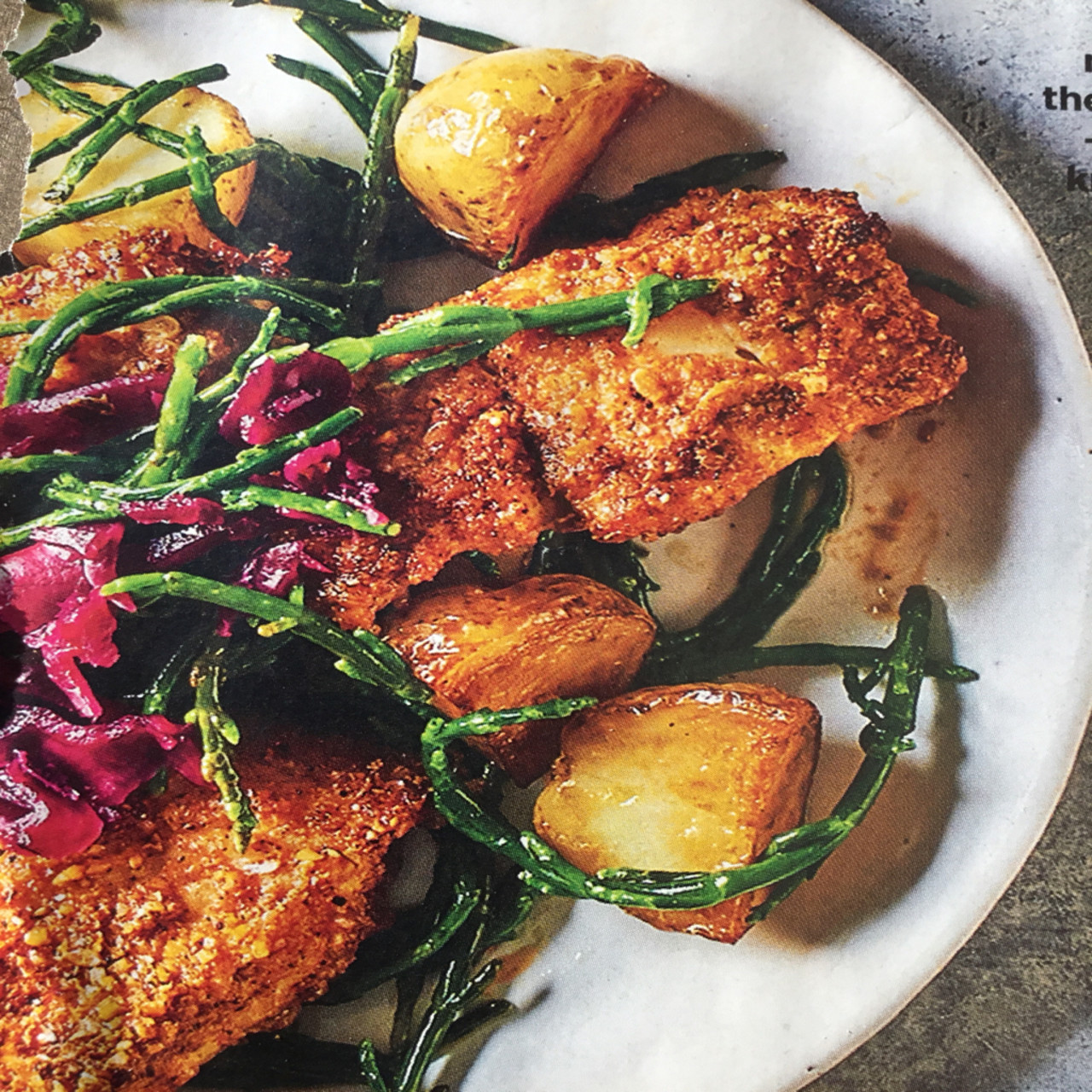 Cod Bites With Lemon Samphire