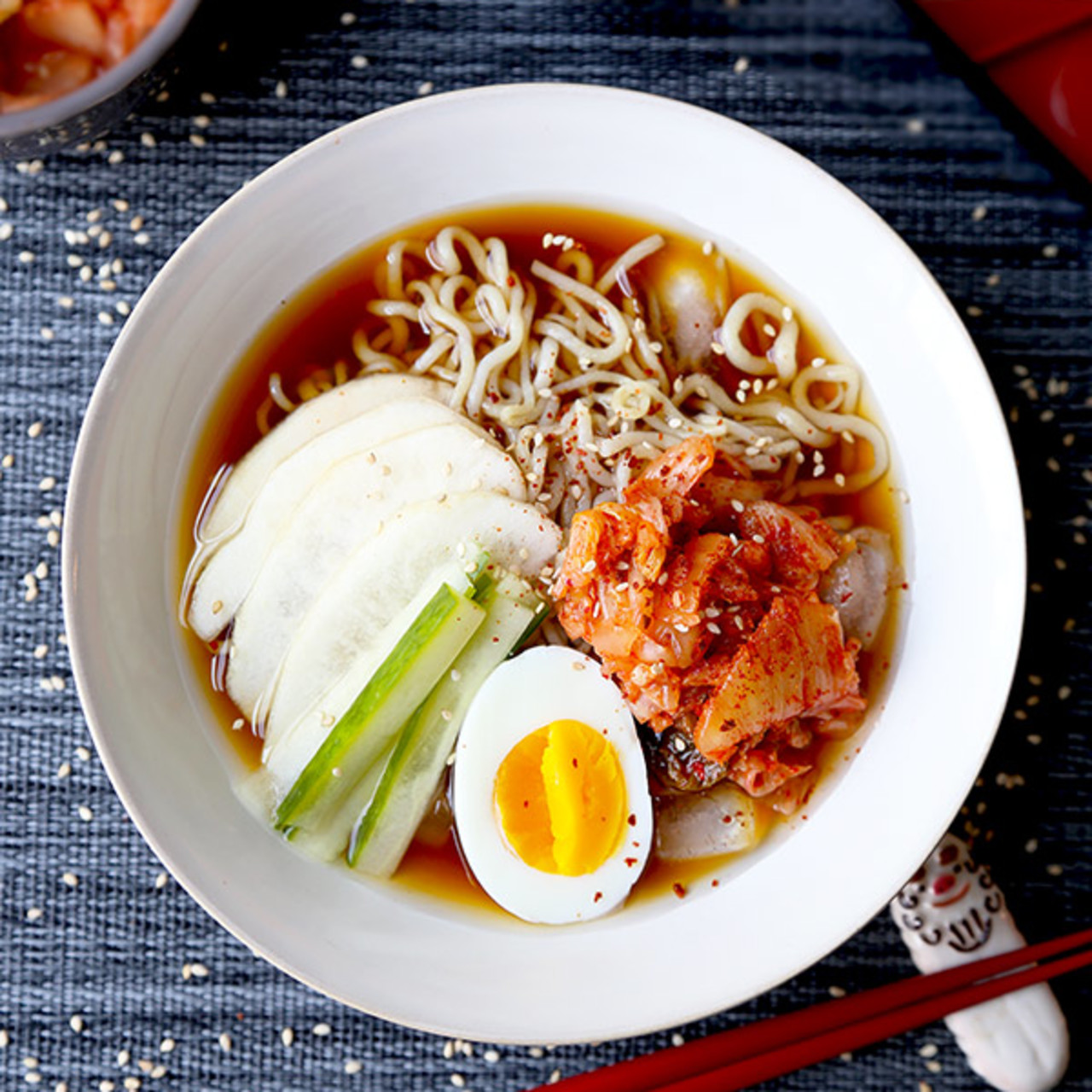 Cold Shirataki Noodle Soup (Naengmyeon)