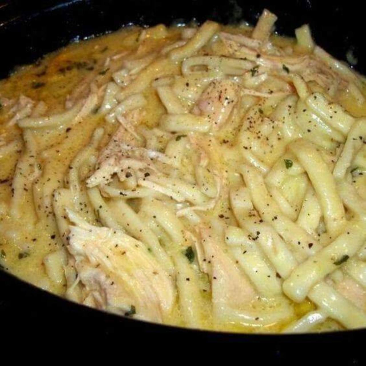 Comforting Chicken Noodles Crock Pot