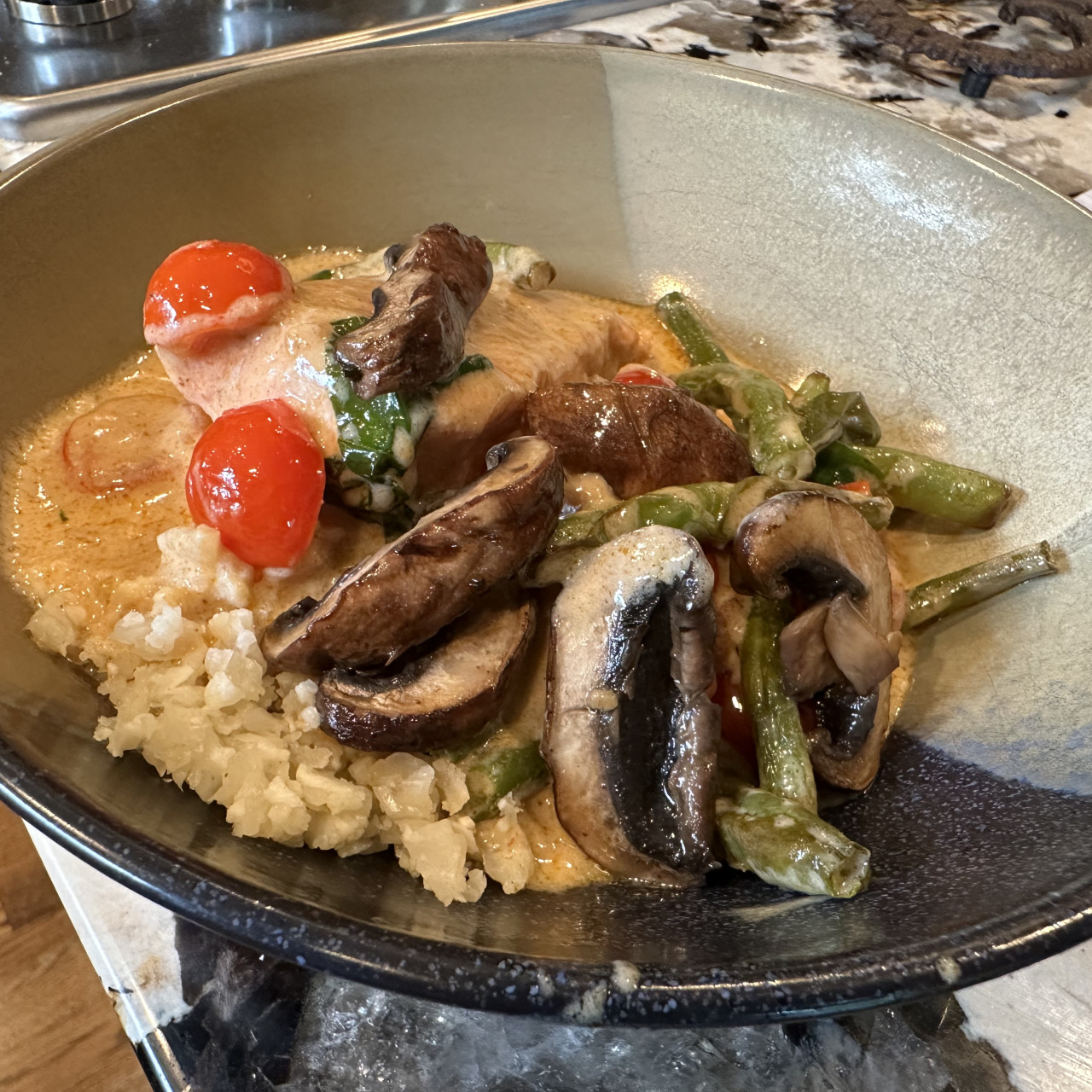 Cooper's Hawk Pan Roasted Fish in Coconut Curry Sauce