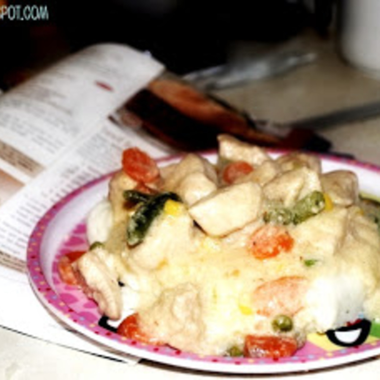 Creamed Turkey on Mashed Potatoes