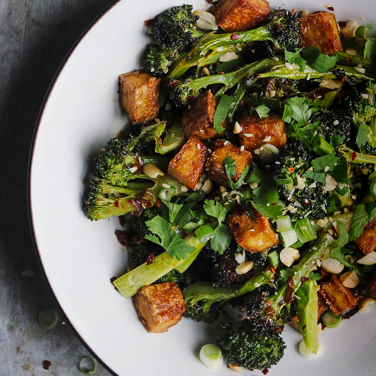 Crispy Tofu and Broccoli with Sesame-Peanut Pesto (The Smitten Kitchen)