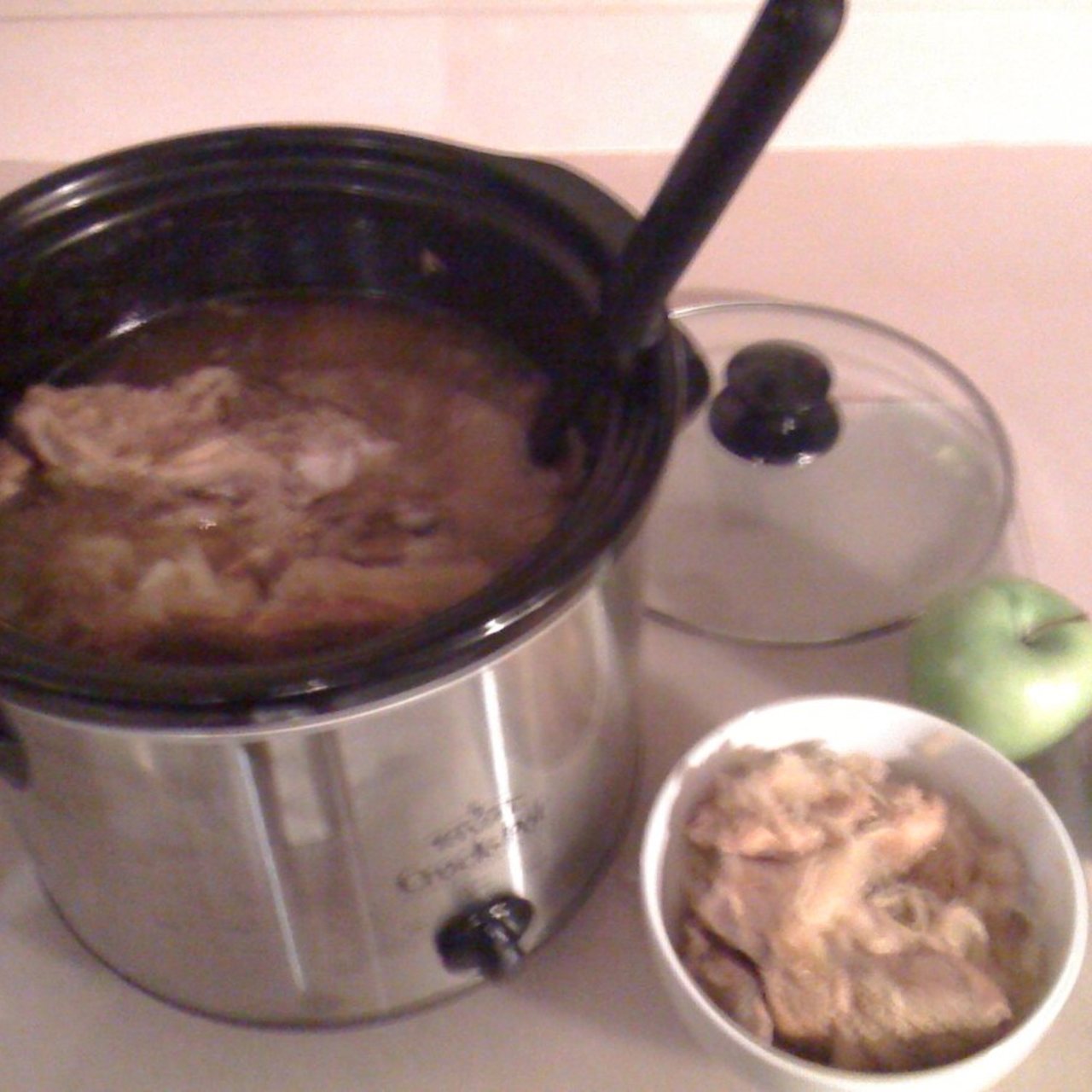 Crockpot Sourkraut and Pork with Apples