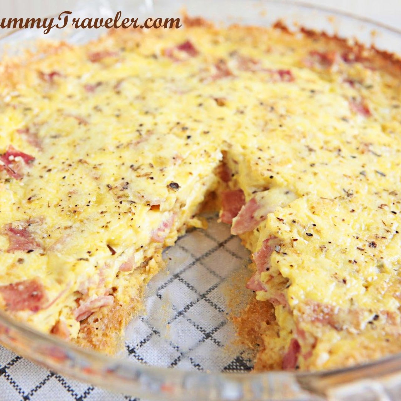 Crustless Quiche - Ham and Cheese