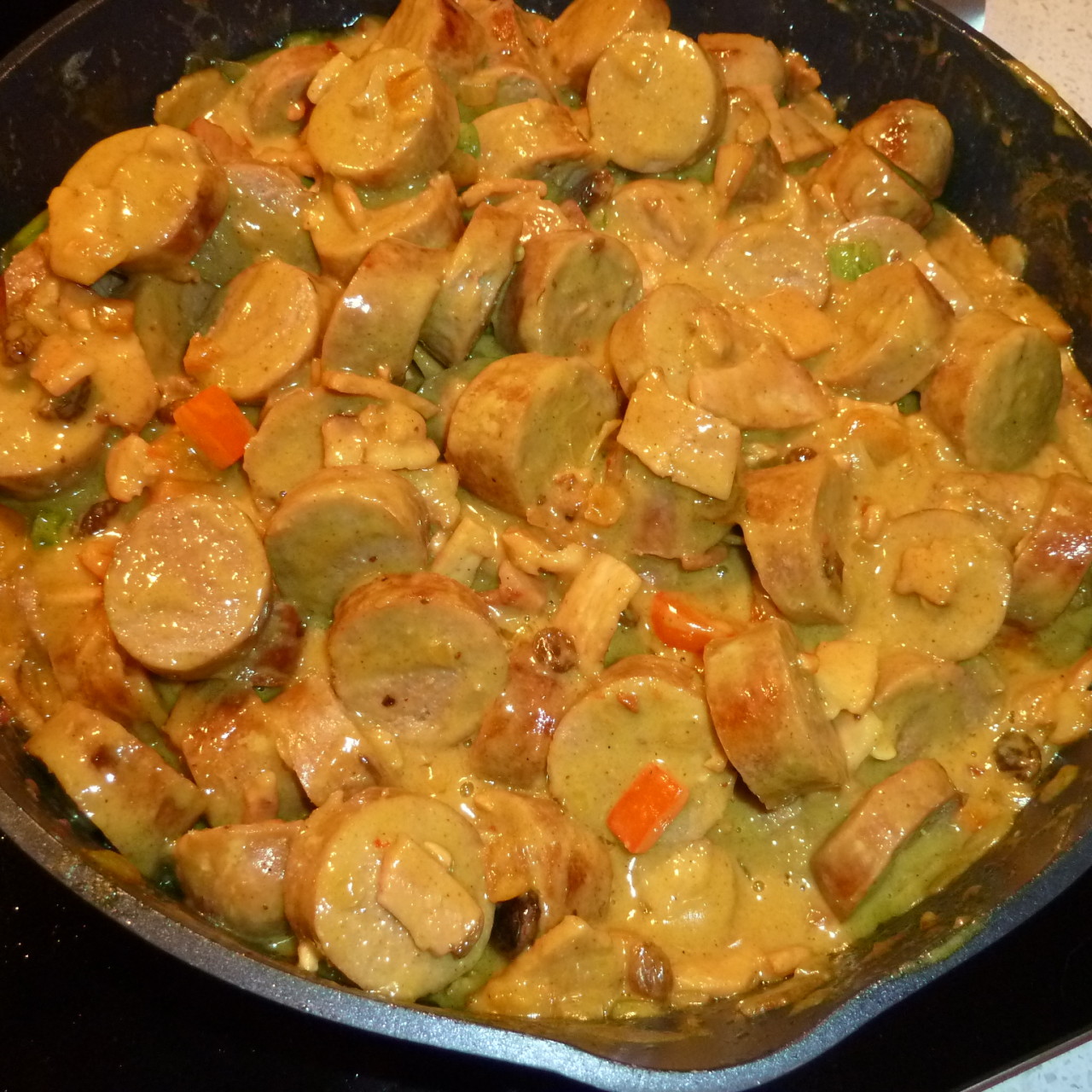 Curried Sausages Recipe With Coconut Milk