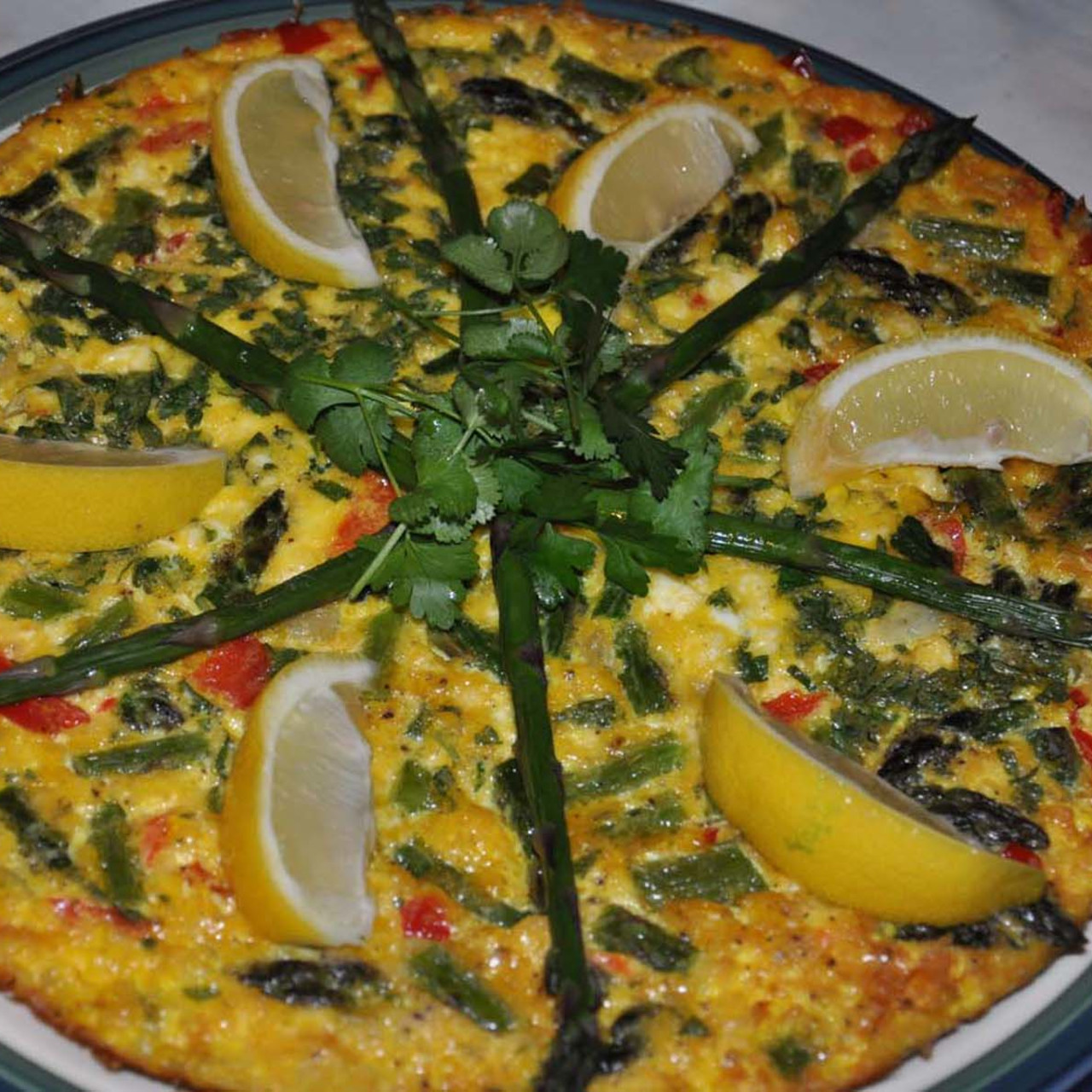 Feta Asparagus Frittata