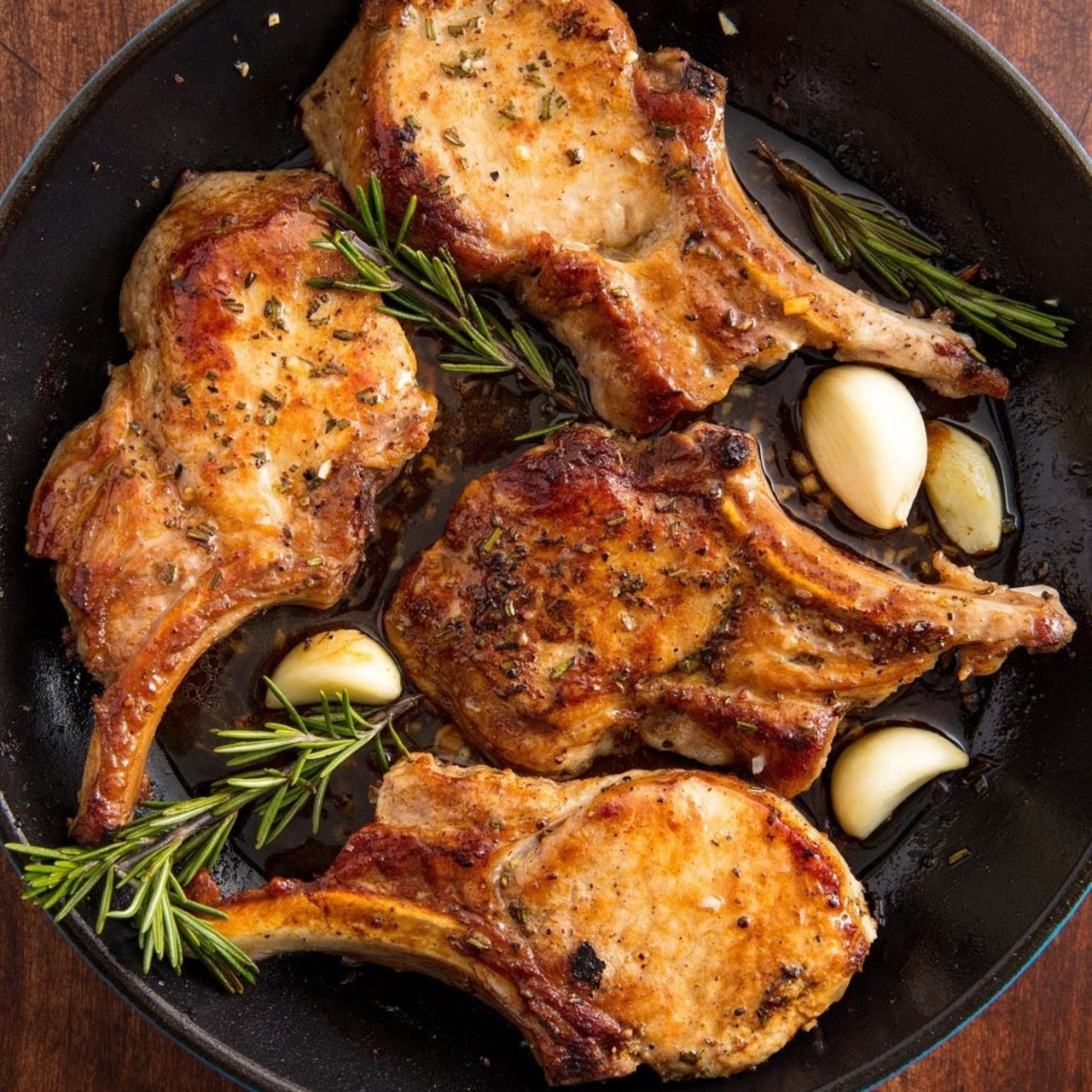 Garlic Rosemary Pork Chops