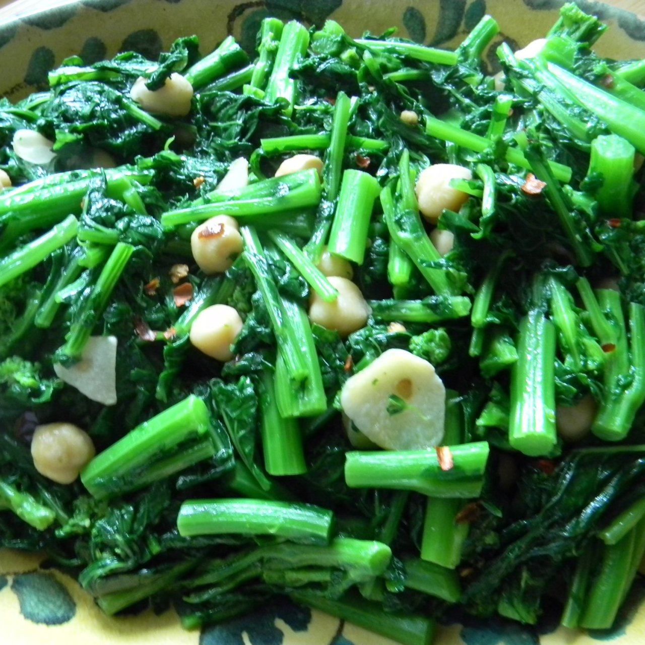 Garlic Sauteed Rapini with Chile Flakes